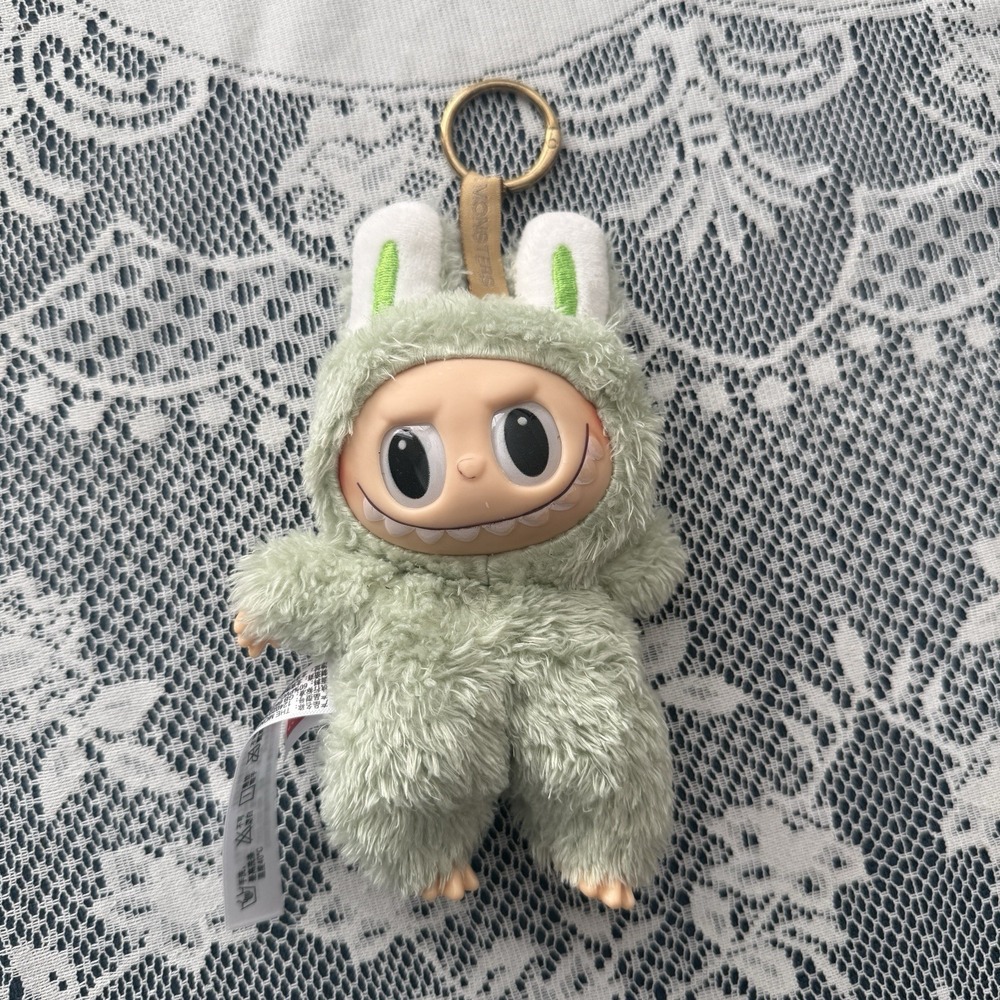 Labubu The Monster Exciting Macaron, Green Grape, POP Mart Brand, Plush Keychain